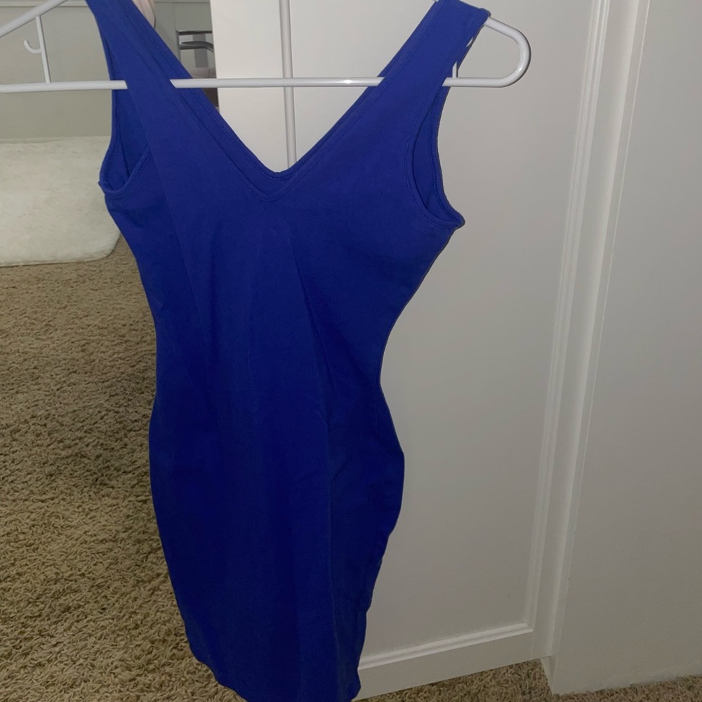 Royal blue body con dress